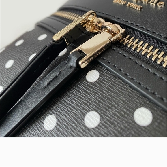 ♠️Kate Spade X Disney Minnie Mouse Polka Dots Dot Dome Backpack Black NWT - Picture 7 of 7